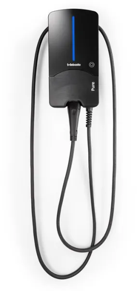 Webasto Pure Laddningsbox 22 kW Typ 2 Black Edition med 7 m kabel - Integrerad Typ B jordfelsbrytare