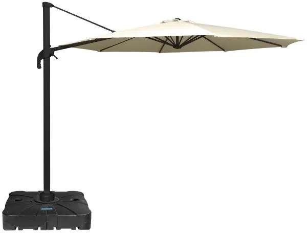 Roma parasoll med rotation beige 3m